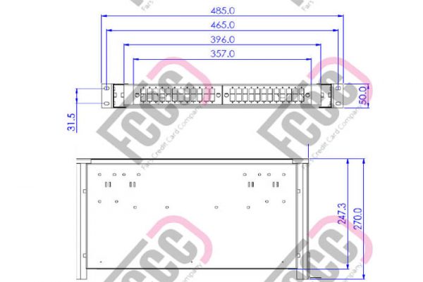 پچ پنل فیبر نوری 24 پورت (48 کر) - تصویر 2